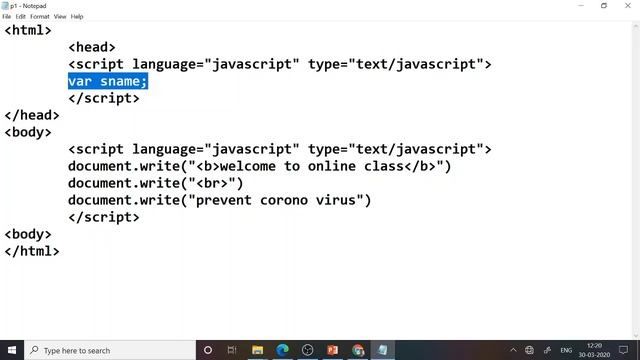 How to write JavaScript Program