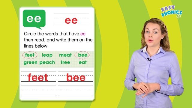Easy Phonics 3 (Unit 5 Similar sounding blends ee, ea) | Phonics for Kids | Alphabet | Learn to Rea смотреть онлайн