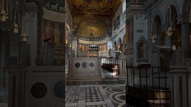 Alone in the spectacular Church of San Clemente, Rome.