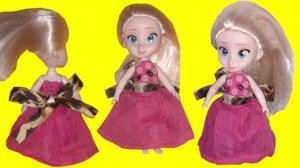 Розовое платье для куклы малышки Эльзы/ПРОСТО/Своими руками