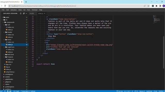 CODING PRACTICE 30 | DEBUGGING NXT TRENDZ AUTHENTICATION 2 | REACT JS | CCBP 4.O | CCBP смотреть онлайн