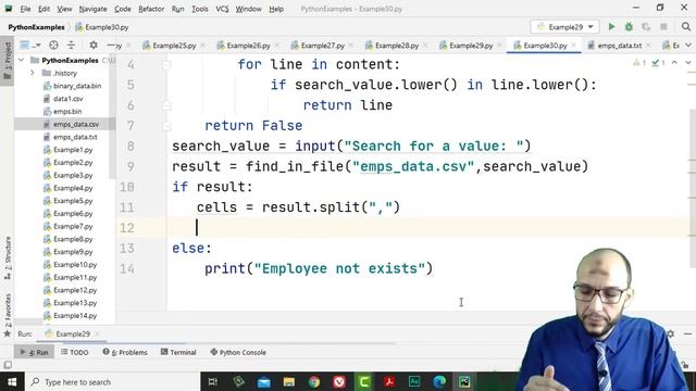 23 Python Handling Data Course File Handling Search In CSV file from User's Input and Display the r смотреть онлайн