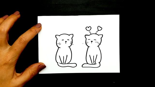 Простая открытка на День Влюбленных своими руками | DIY | Рисунки Юльки на День Святого Валентина смотреть онлайн