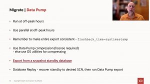 Migrate to test system with Data Pump