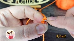 Начало вязания, столбик крючком