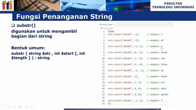 Materi Pemrograman Web Tingkat Lanjut Pertemuan 6 (PHP Lanjutan)