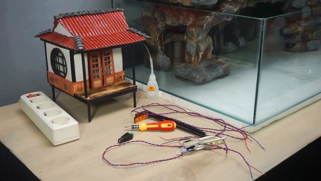 I Built A Diorama Aquarium with A Waterfall Filter from Used Styrofoam - Aquarium Decoration Ideas