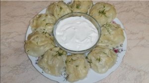 Манты с мясным фаршем, кабачком и картофелем