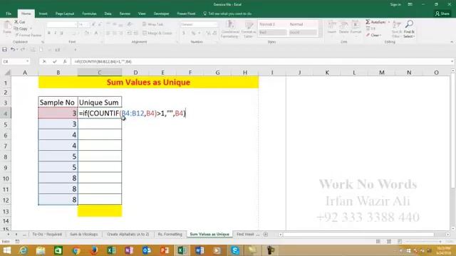 38. Sum Unique Values only in Excel 2013 Urdu Tutorials by Irfan Bakaly смотреть онлайн