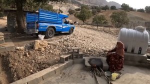 The documentary of Sajjad's life in Iran 2023: Sajjad's farm with brick platforms is taking shape