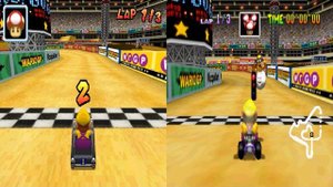 Mario Kart 64 Amped Up v2.96A Retro Track Comparison