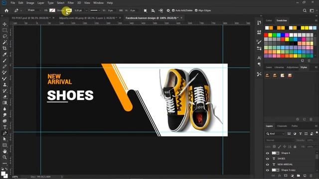 Facebook banner | Web banner | Banner design Adobe Photoshop cc смотреть онлайн