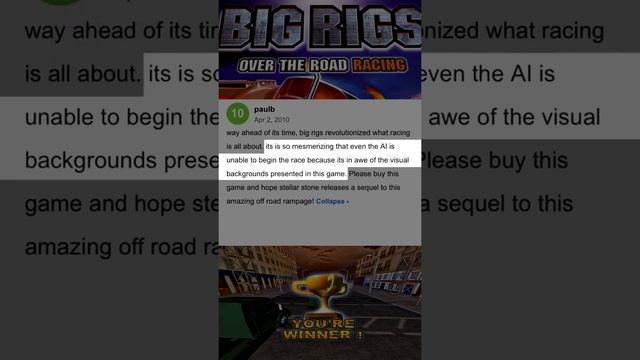 10 Star Reviews for Big Rigs: Over the Road Racing