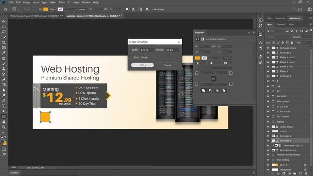 How to design web banner in Photoshop | Website banner design tutorials for beginners | Speed Art смотреть онлайн