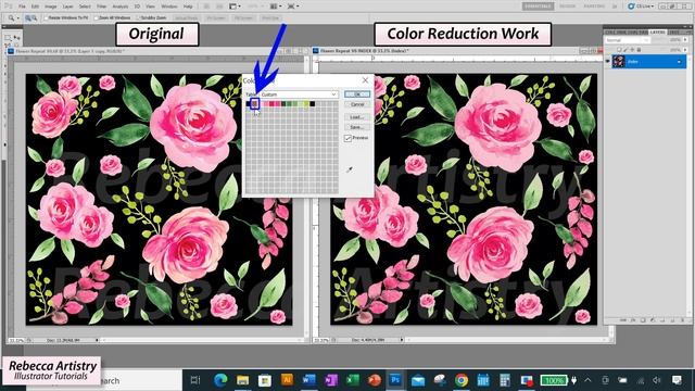 How to Color Index in Adobe Photoshop / Watercolor Print PART 4 Reduce Colors смотреть онлайн