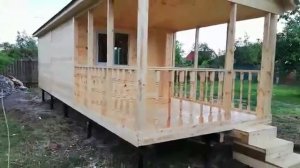 Хозблок с беседкой под одной крышей 9х3м