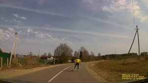 Коньковый ход на тугих лыжероллерах в подъем