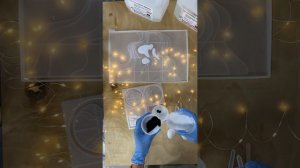 Поднос из эпоксидной смолы с подсветкой и сухоцветами