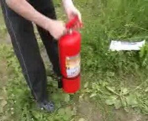 Тест огнетушителя ОП-8 производства ООО"Пожтехавтоматика"