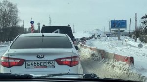 Развязка в Ольгино. Нижний Новгород 07.02.2021