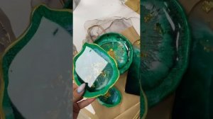 Заливка блюда и тарелки из эпоксидной смолы