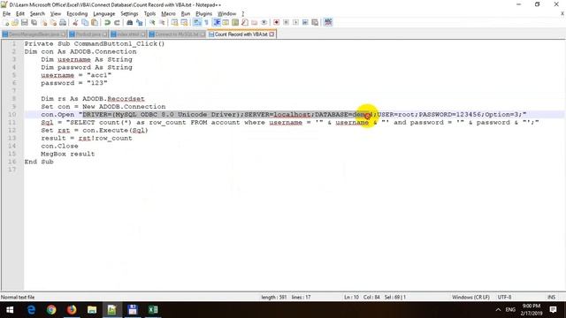 Create Login Form with VBA and MySQL Database in Excel 2019 смотреть онлайн