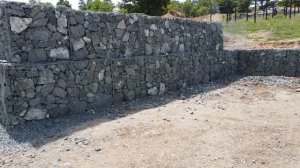 Подпорные стены из габионов.