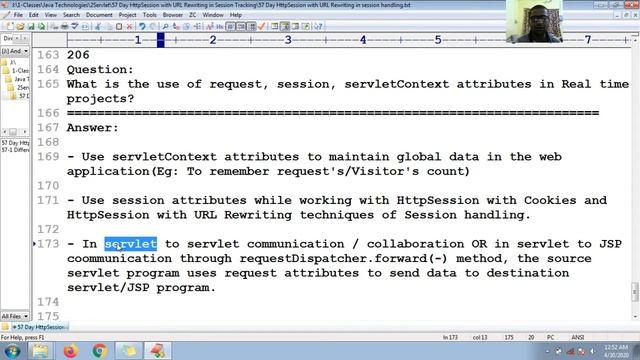 206 When & where to use of Request, Session, ServletContext attributes in Real time projects | Serv смотреть онлайн