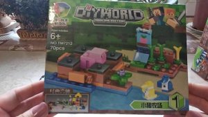 Обзор 4 наборов Лего Майнкрафт деревня. Недорогая китайская подделка Lego Minecraft от фирмы JIQILE