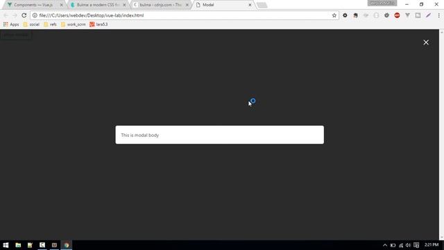 Modal Component: Learn Vue.js 2.0 by Example смотреть онлайн