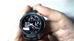 Casio Men s AQ160W 1BV Ana Digi Stainless Steel Watch with Black Band
