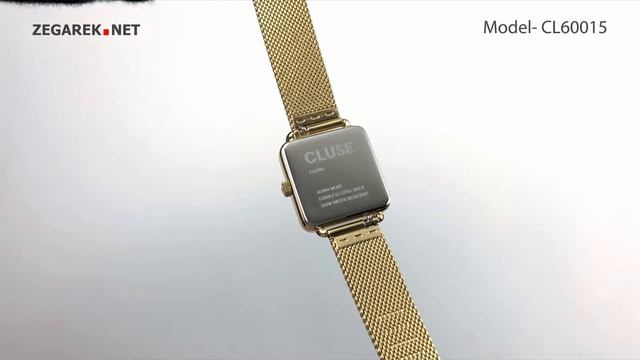 Cluse La Tétragone CL60015 Full Gold - Zegarek.net смотреть онлайн