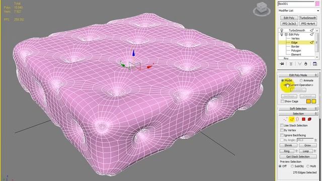 Моделирование стеганой модели в 3DS MAX смотреть онлайн