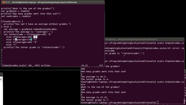 Examples of Boolean Logic and if (using Scala) смотреть онлайн