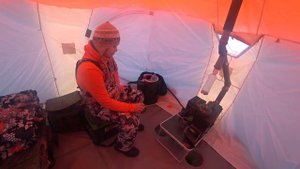 Зимняя рыбалка с Ночёвкой. Палатка Нельма Куб 3 Люкс. Февраль 2022. С Милым Рай и в Шалаше.