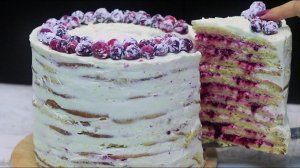 Торт с Клюквой. Бомбический торт на праздник (Новый год). Поразите гостей. Простой рецепт