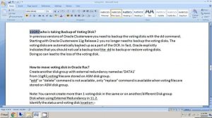 Voting Disk in Oracle RAC