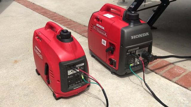 Honda eu1000i and eu2000i generator parallel operation Hyper Engineering Sure Start air conditioner