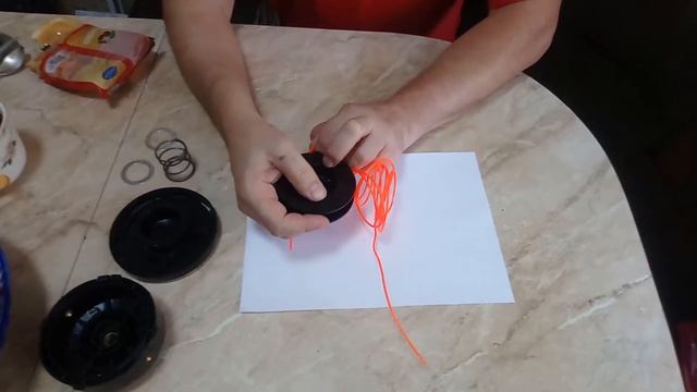 Намотка катушки леской, стандартная струнная головка Красная Звезда. смотреть онлайн