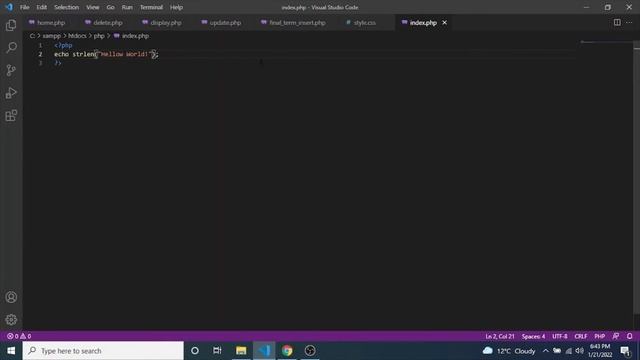 String In Php | Web Development Class #15