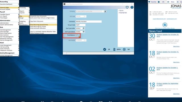 General Ledger - How to Create and Post Recurring Journal Entries смотреть онлайн