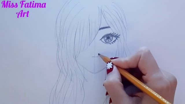 How to draw Anime Girl || Pencil sketch drawing || Как нарисовать Аниме Девушку смотреть онлайн