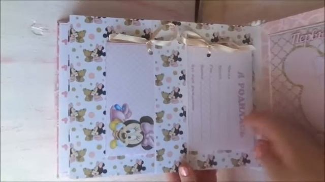 Альбомчик для девочки с Микки Маусом /// Скрапбукинг смотреть онлайн