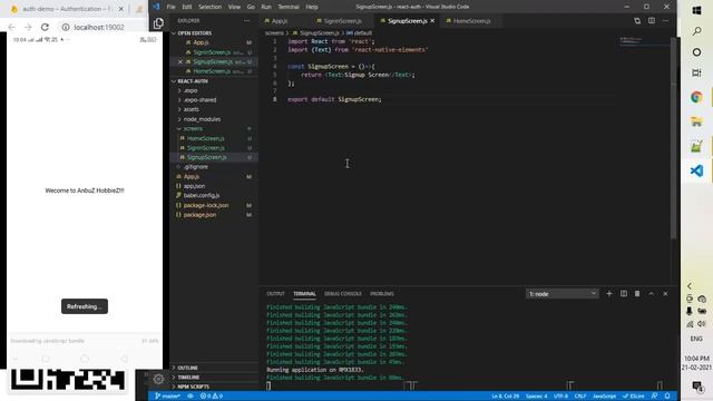 react native user authentication with firebase смотреть онлайн