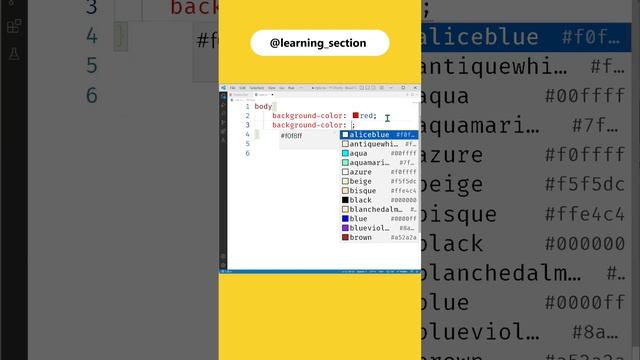 Different ways to change Background color - HTML & CSS | Learning Section