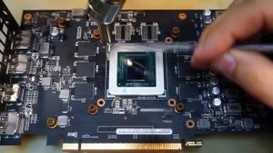 Ремонт видеокарты Asus TUF RX5600XT после майнинга