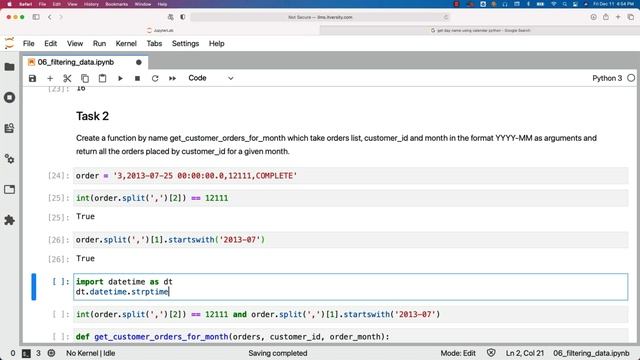 Programming Essentials Python - Manipulating Collections - Filtering Data