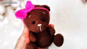 Амигуруми: схема Милый мишка. Игрушки вязаные крючком - Free crochet patterns.