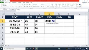 How to use TEXT Formula in Excel | Excel me LEFT, RIGHT, MID, FIND & LEN Formula Sikhe Hindi me.