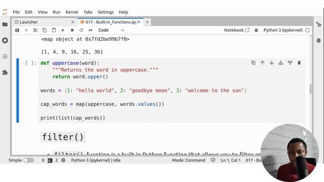 017 - ESSENTIAL BUILT-IN FUNCTIONS IN PYTHON || LAMBDA, FILTER, MAP AND ZIP